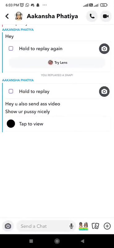 Horny cute babe tease with her big boobs pressing