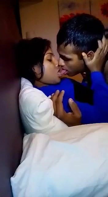 Horny College Lovers Kissing Boob Sucking