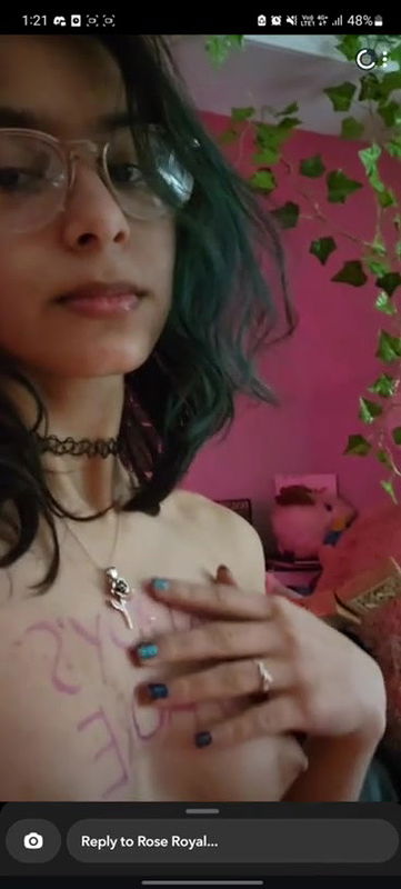 Horny girlfriend tease with her pokie nipple and pussy