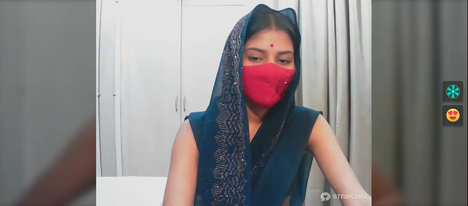 Desi Indian wife covering her sexy body with saree