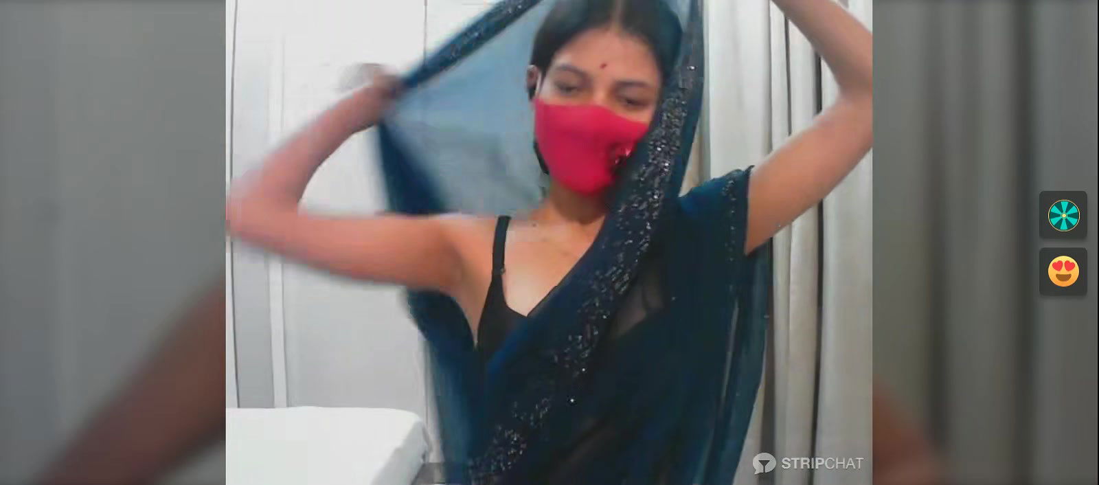 Desi Indian wife covering her sexy body with saree