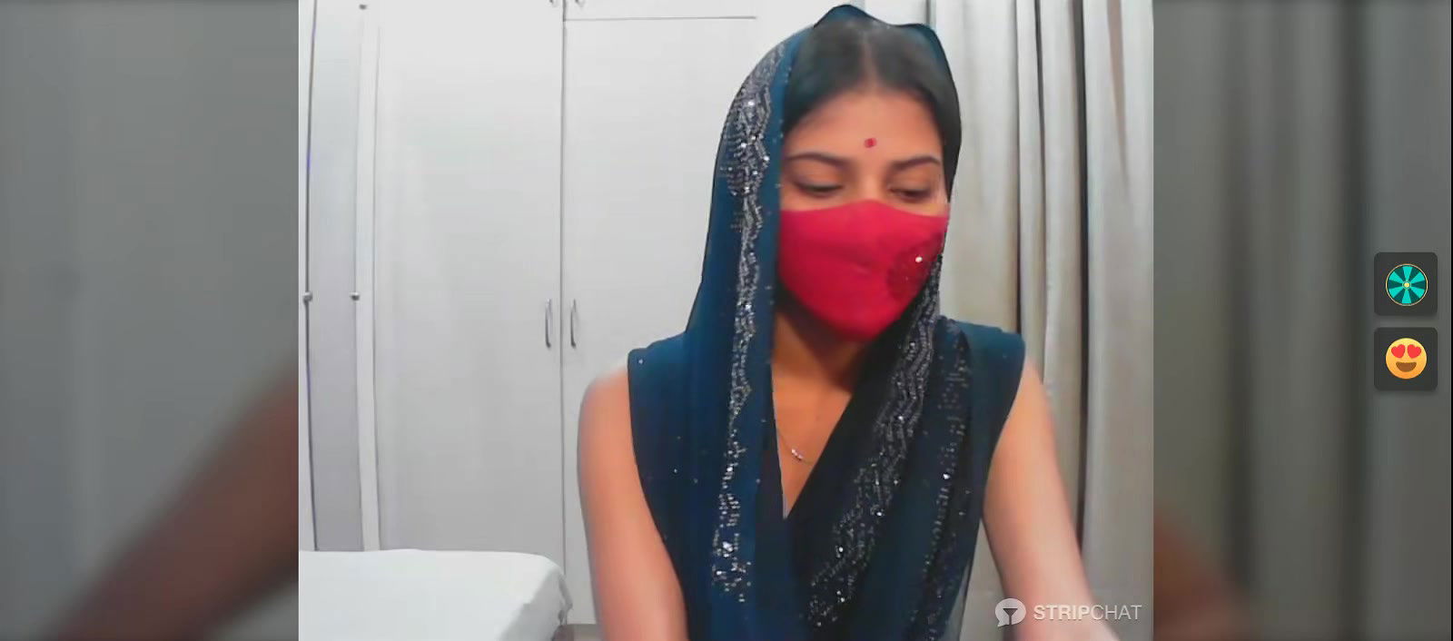 Desi Indian wife covering her sexy body with saree