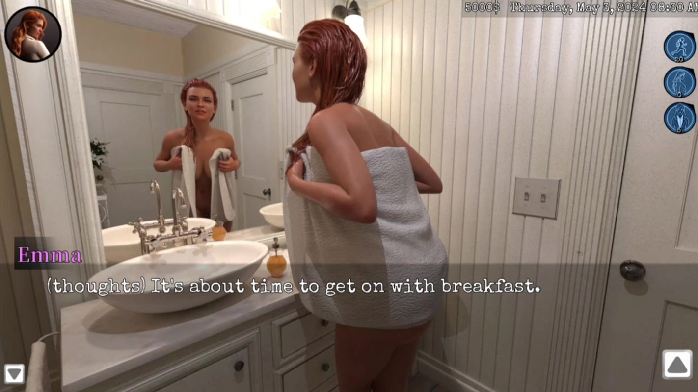 Husband-wife Love making at bedroom and also Bathroom.