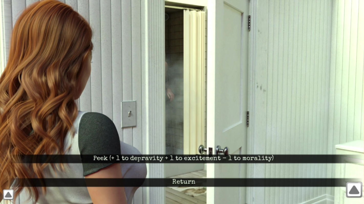 Cheated House Wife enter in without cloth, while Neighbor in bathroom