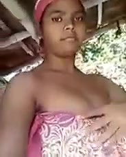 Desi Wife Afterbath Show to Lover