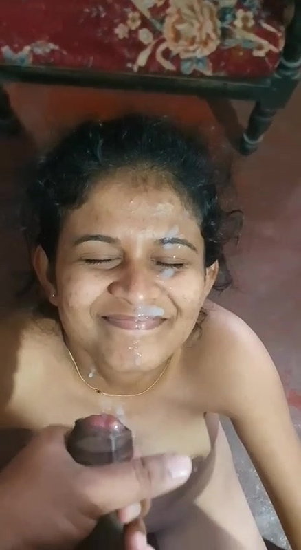 Girlfriend facial cum receiving from horny boyfriend