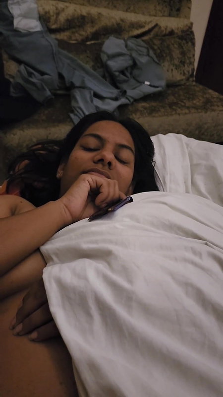 After Sex Desi Nude Busty Girlfriend & Boyfriend Talk in Hotel