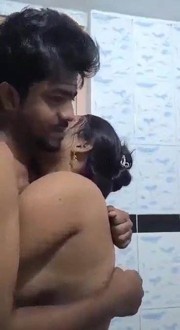 Wife wet boob sucking and sex in bathroom with her boyfriend