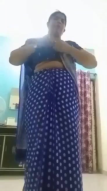 School teacher stripping saree and nude fingering