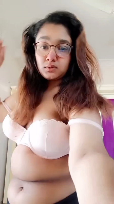 Cute girlfriend showing her boobs and pussy