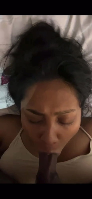 Huge facial cum upon mouth watery blowjob by wife