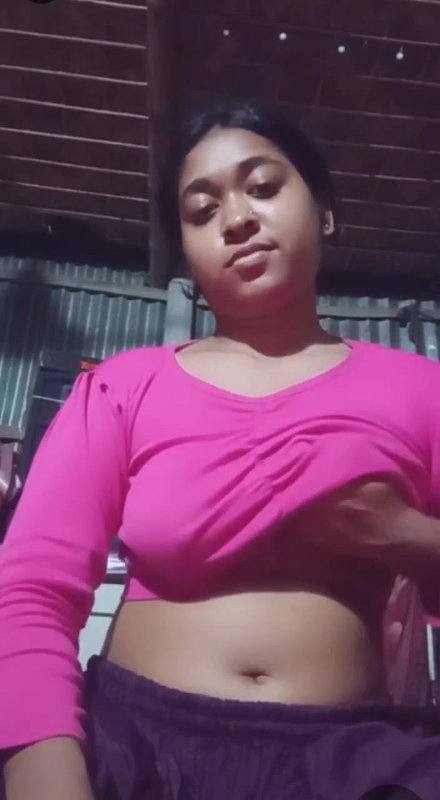 Village Bengali topless maal holding tender big coconuts