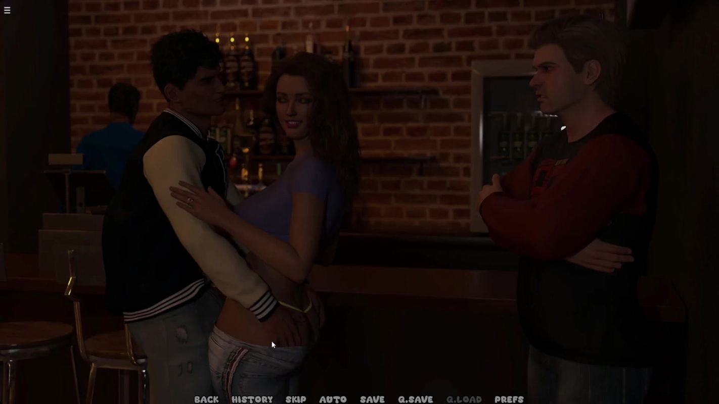 Beautiful Girl Having Fun With Chubby Friends At The Tour Weekend