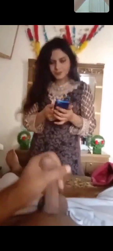 Cousin sister giving blowjob while girlfriend fingring on vc seeing them