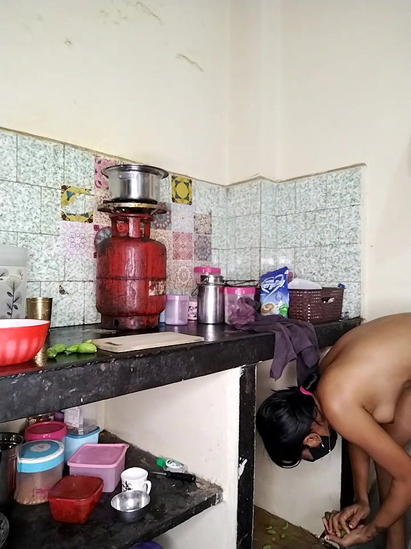 Indian model Jenny lucifer nude in kitchen