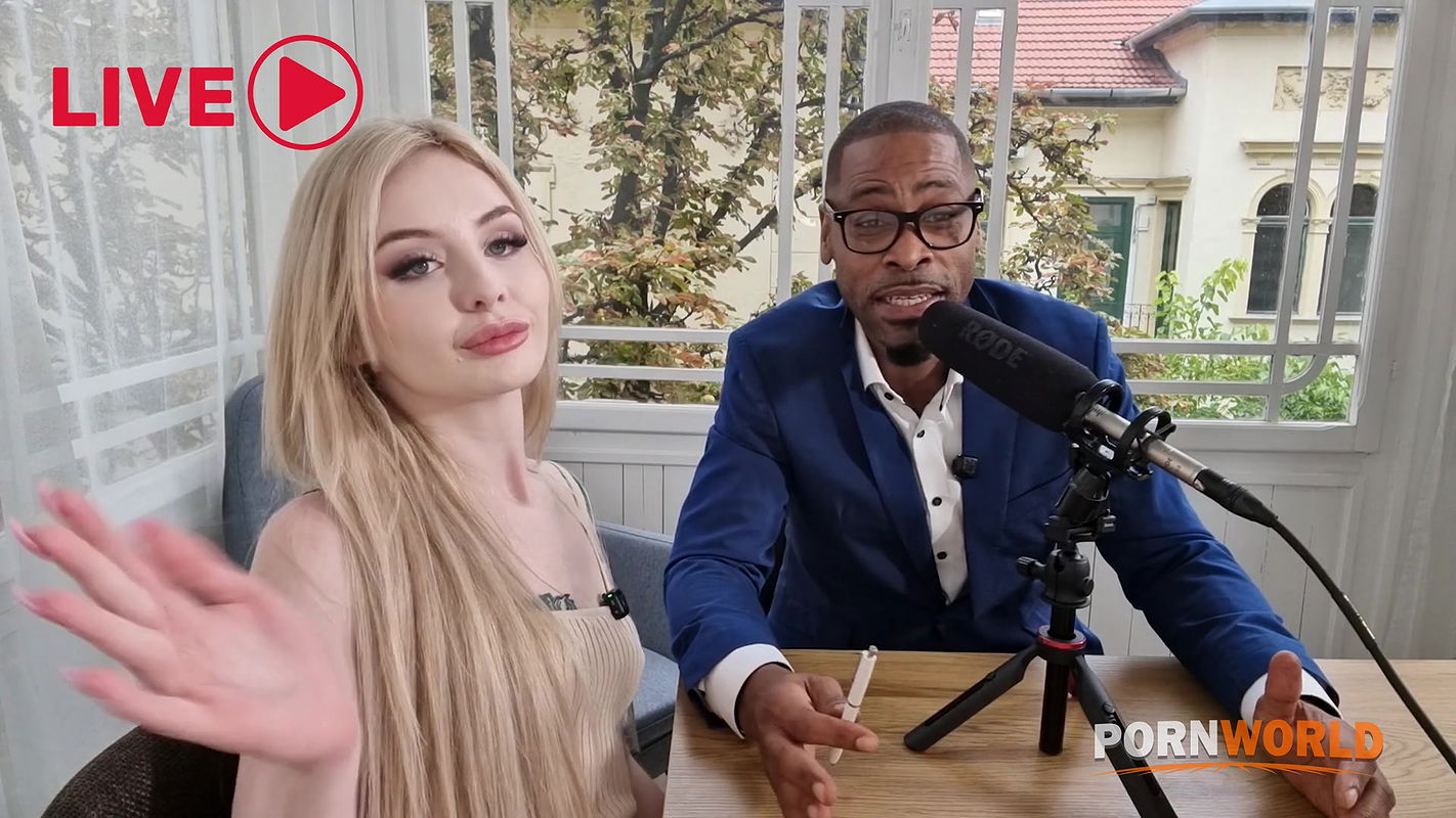 Porn World with Baby Kitten in Professional Podcast Turns Into A Live Streamed Interracial DP Threesome For Baby Kxtten