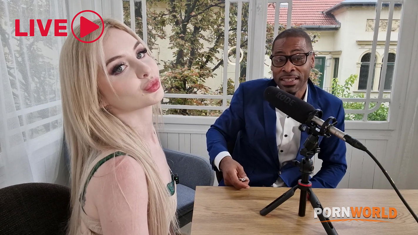 Porn World with Baby Kitten in Professional Podcast Turns Into A Live Streamed Interracial DP Threesome For Baby Kxtten