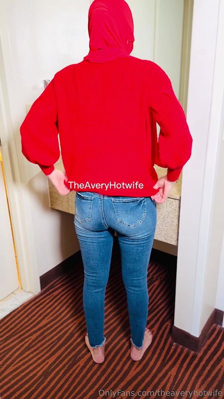 Hijabi Slut The Avery hot wife in Red outfit hot