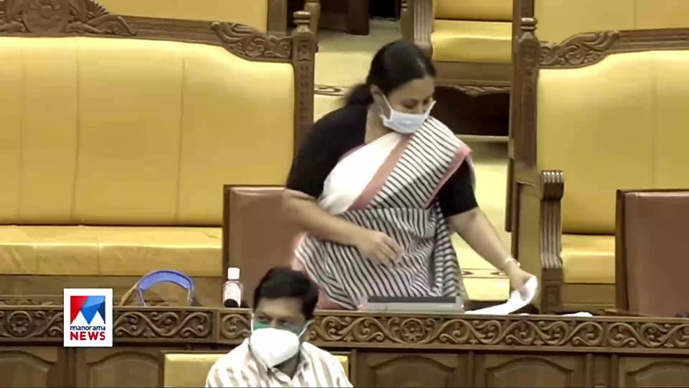 Veena Geroge Sexy Slight Navel Slip and Tummy in Saree