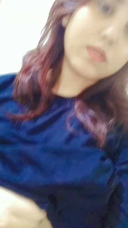 Beautiful babe pressing her boobs