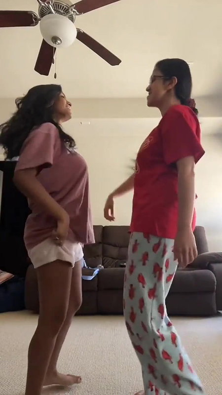 Desi girls big jiggling boobs in tshirt ans pants