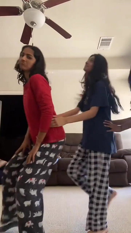 Desi girls big jiggling boobs in tshirt ans pants