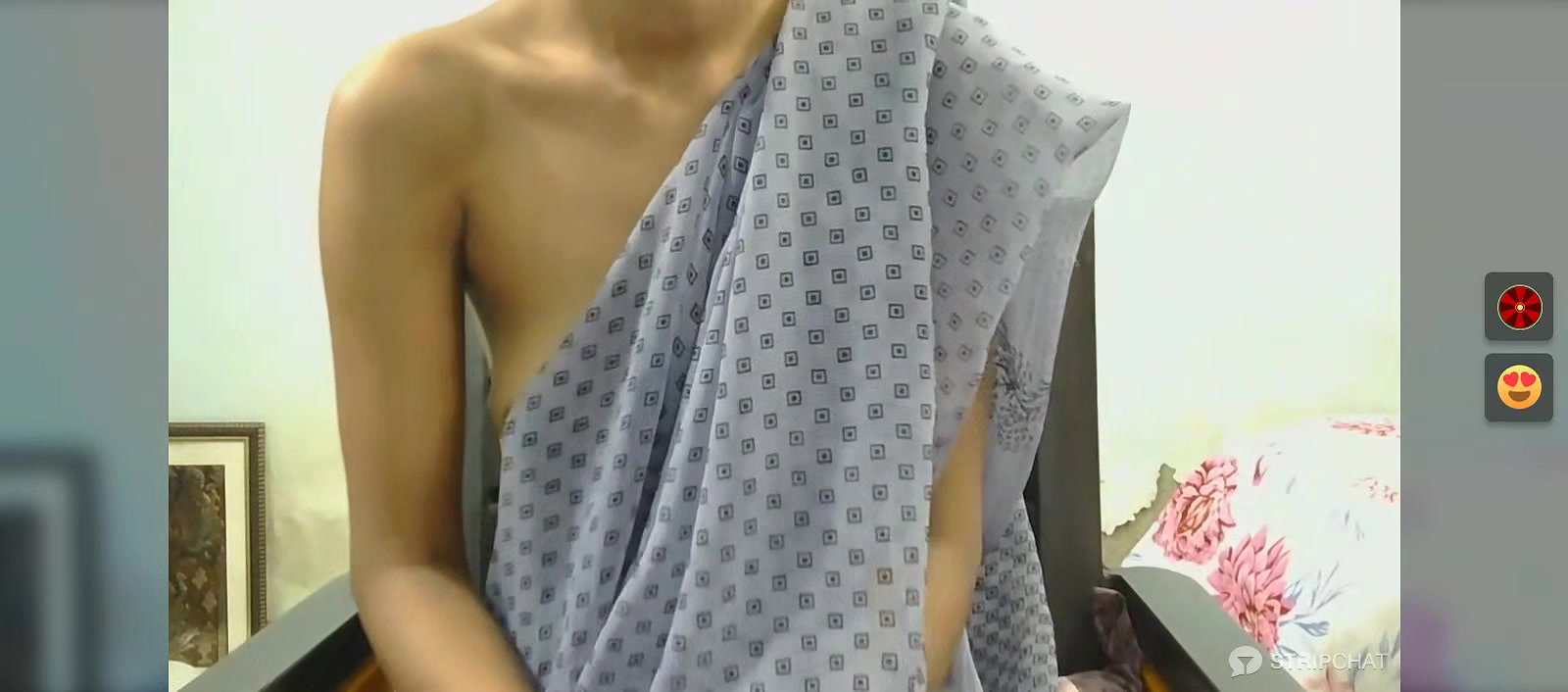 Sexy girl showing small round boobs