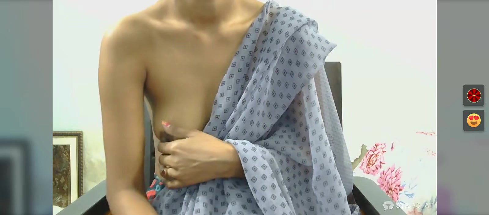 Sexy girl showing small round boobs