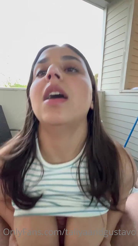 Taliya and gustavo blowjob and cum on her soft boobs