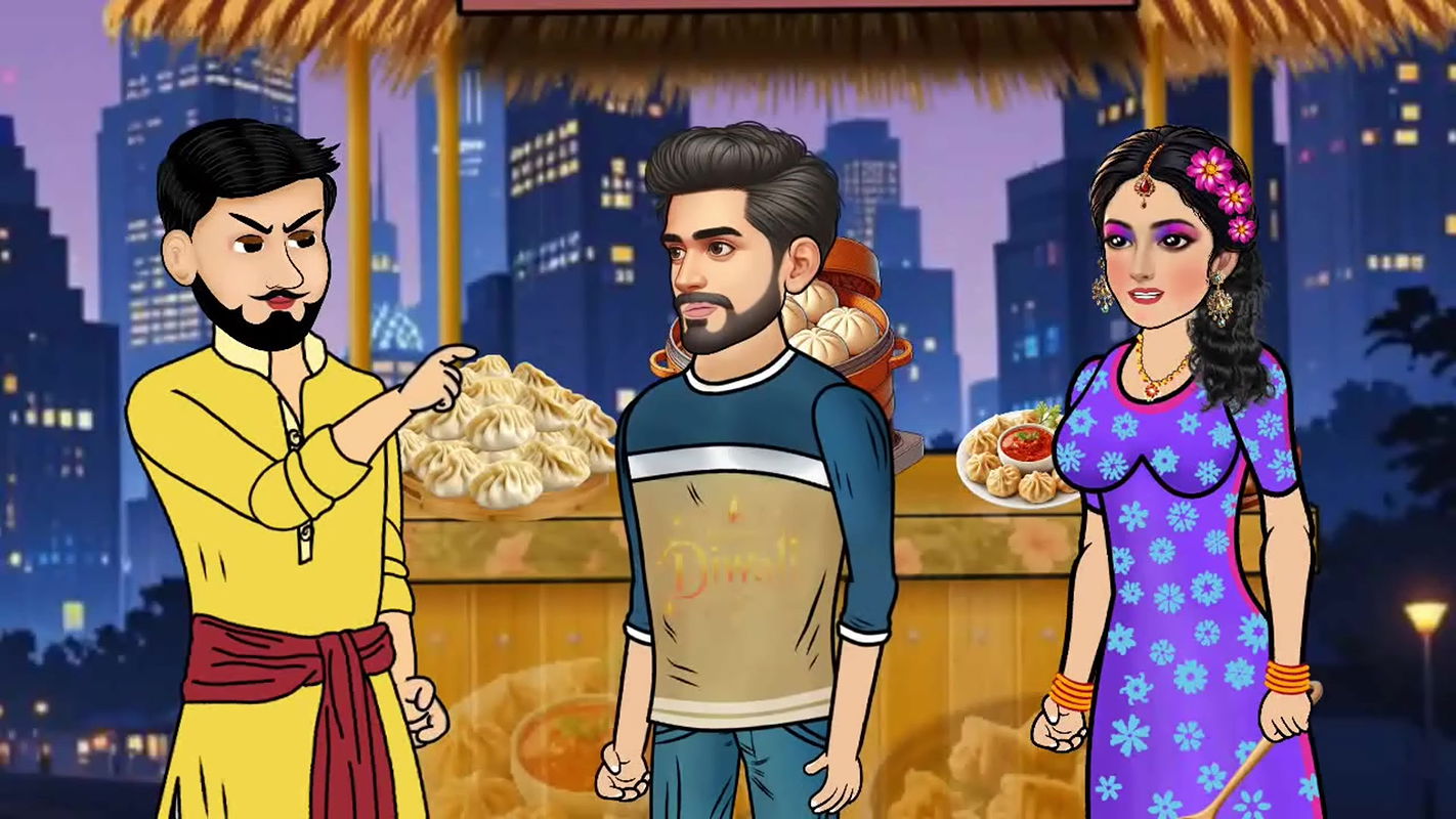 Gayatri Momos Wali and Sushil’s Story, Desi Hindi Cartoon Sex Story