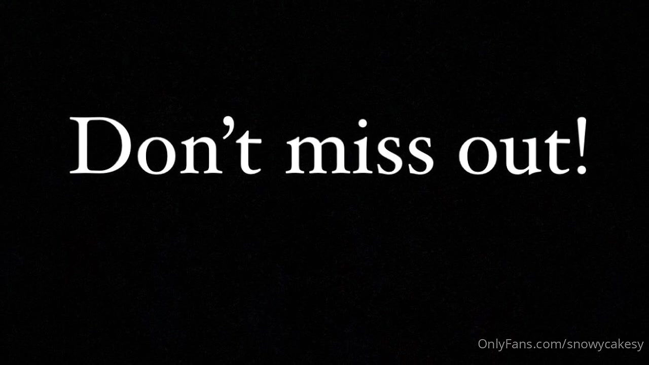 SnowyCakesy Onlyfans video collection – 2