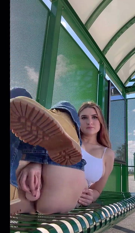 Masturbating in the street