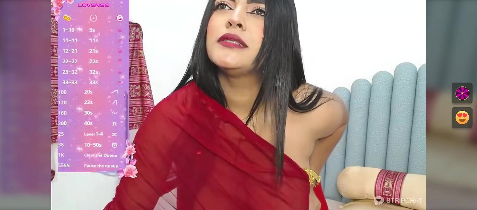 Desi Wife in Red Saree showing her boobs and fingering her pussy2