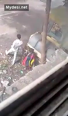 Aunty in saree Outdoor Quikie