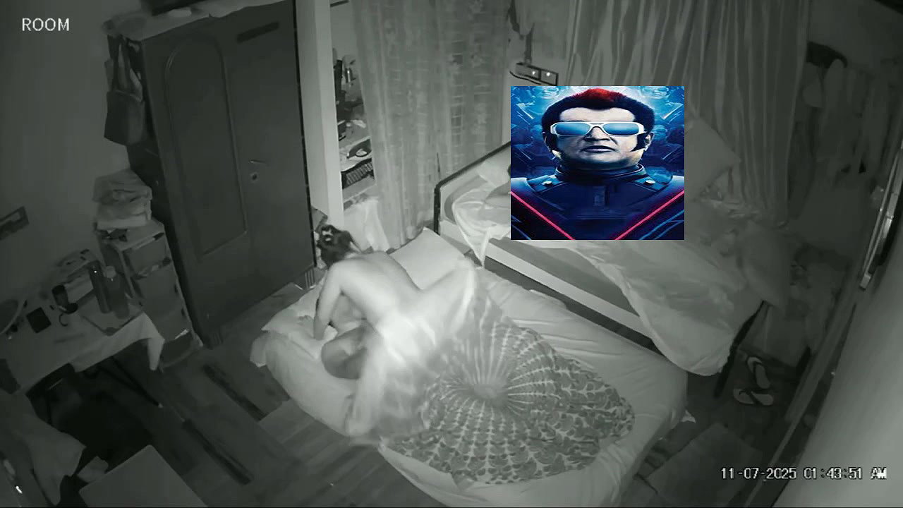 Wife Riding Husband At Mid Night Captured In CCTV 22