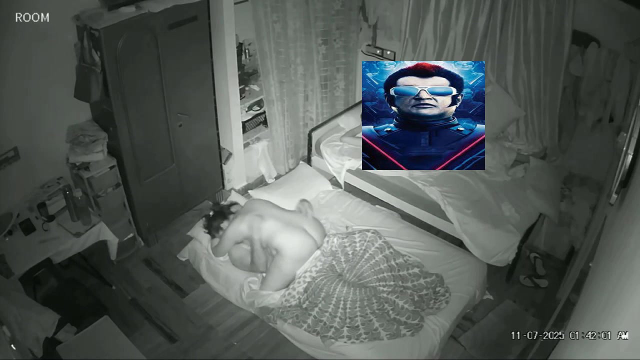 Wife Riding Husband At Mid Night Captured In CCTV 22