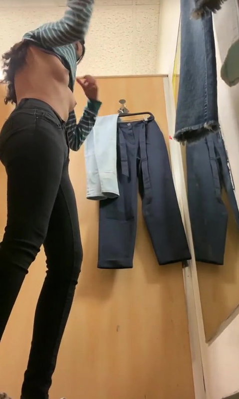 Cute babe capture hidden in changing room dressing change 22