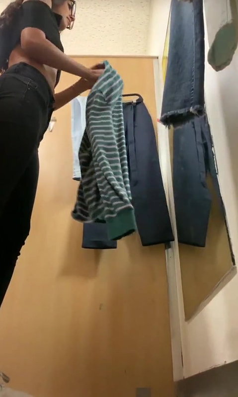 Cute babe capture hidden in changing room dressing change 22
