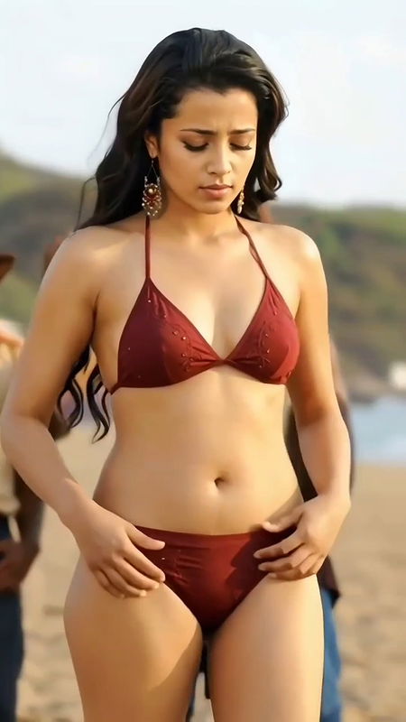Trisha sexy look in short dress 22