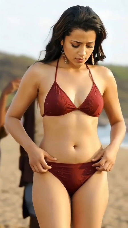 Trisha sexy look in short dress 22