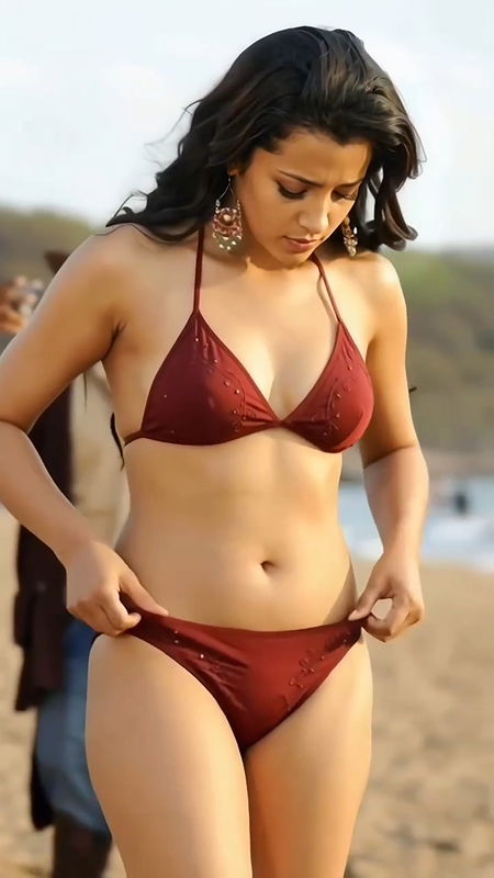 Trisha sexy look in short dress 22