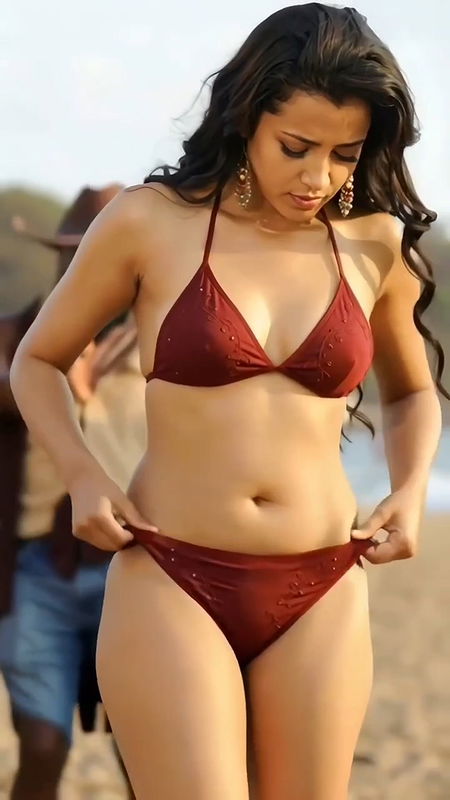 Trisha sexy look in short dress 22