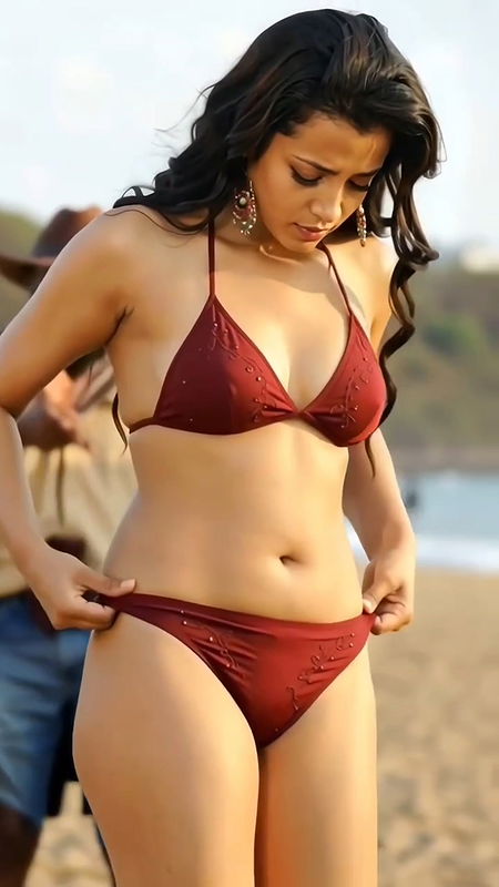 Trisha sexy look in short dress 22