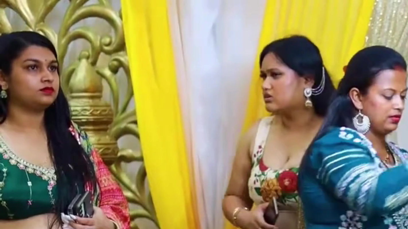 Sexy Punjabi ladies cleavage and huge breasts during haldi in multiple costume 22