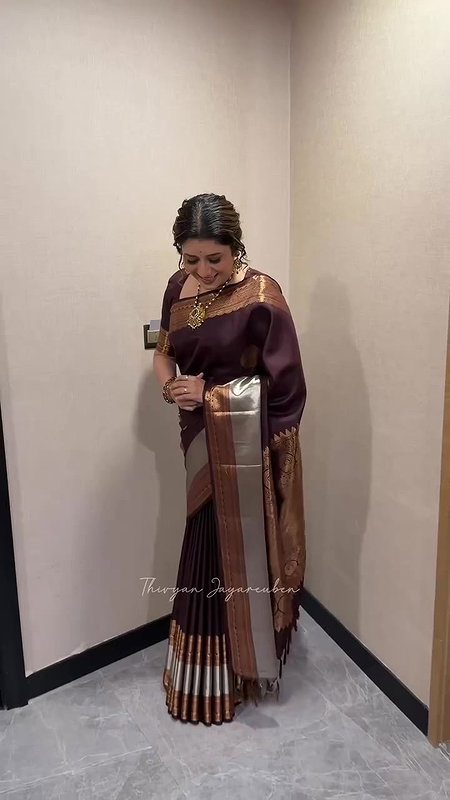 Vijay TV Anchor Priyanka saree wearing by unknown guy 22