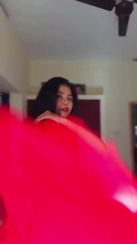 cute kannada girl sexy navel and boobs in red costme 22