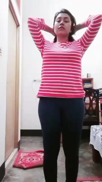 Cute hot babe dress strip to show big aerola boobs 22