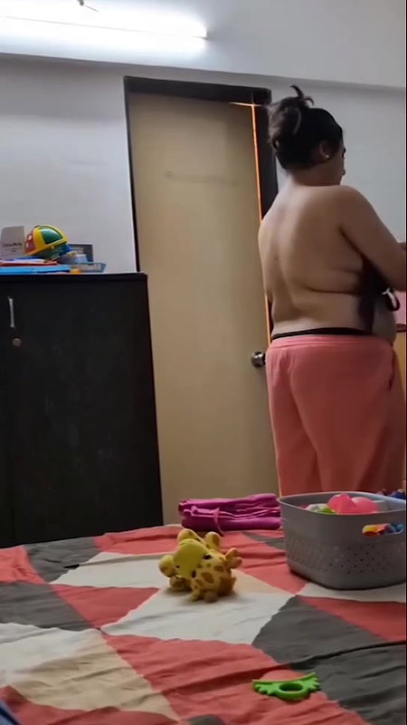 Hot bhabi dress changes in a room recording 22