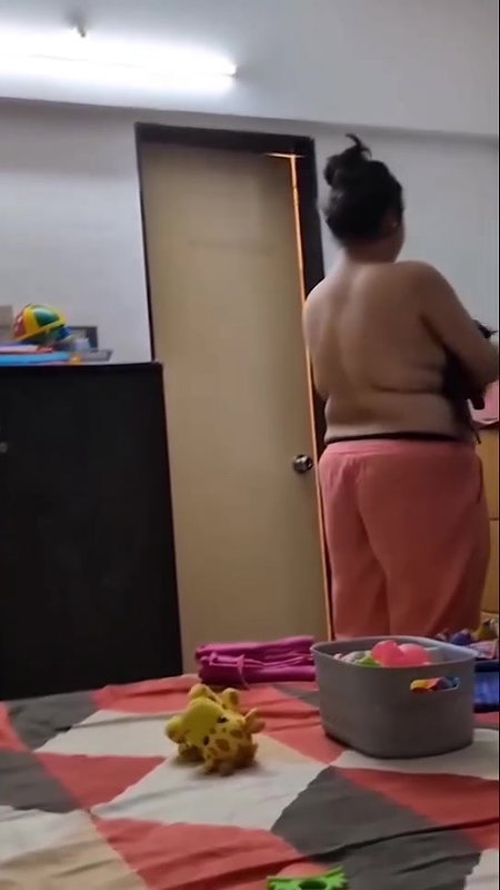 Hot bhabi dress changes in a room recording 22