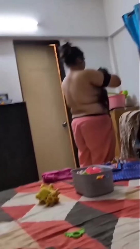 Hot bhabi dress changes in a room recording 22